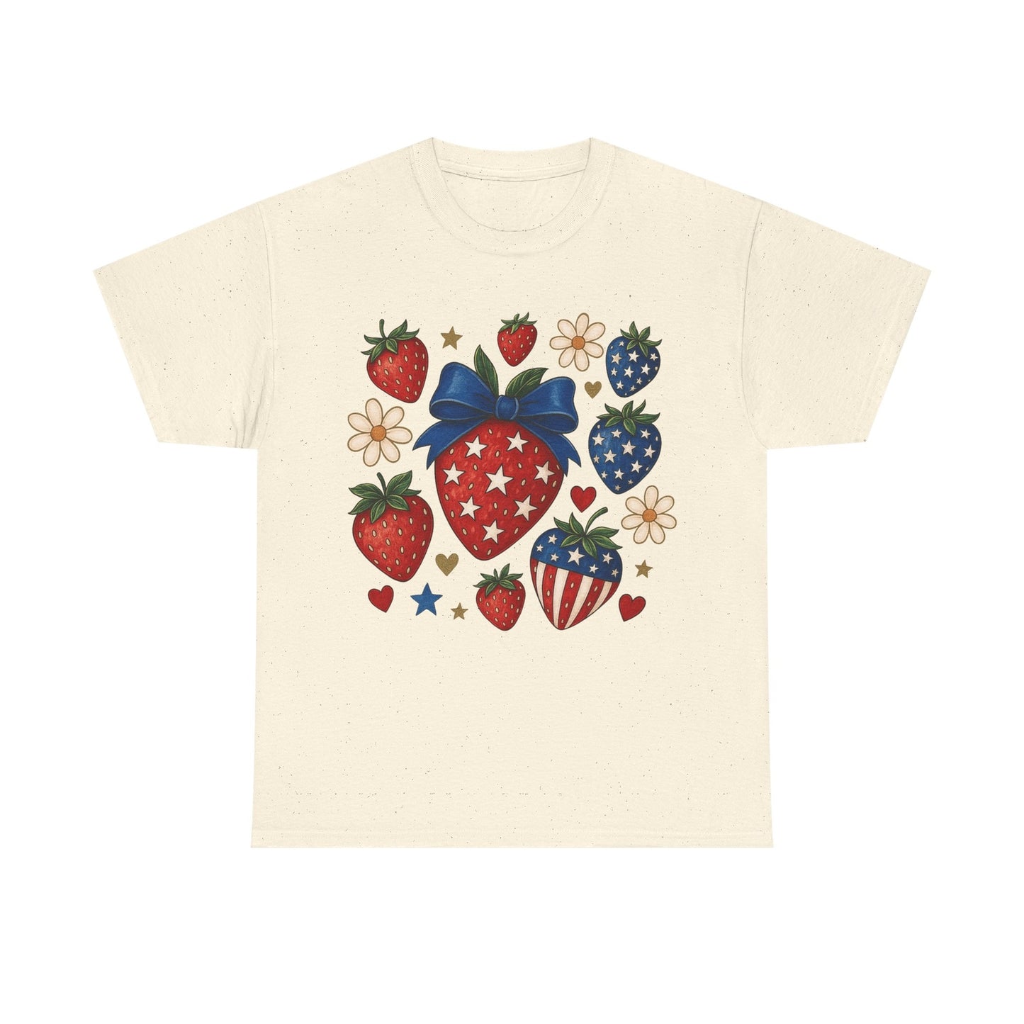 Womens Shirt 4th of July Strawberry & Croquet T-Shirt Patriotic Independence Day