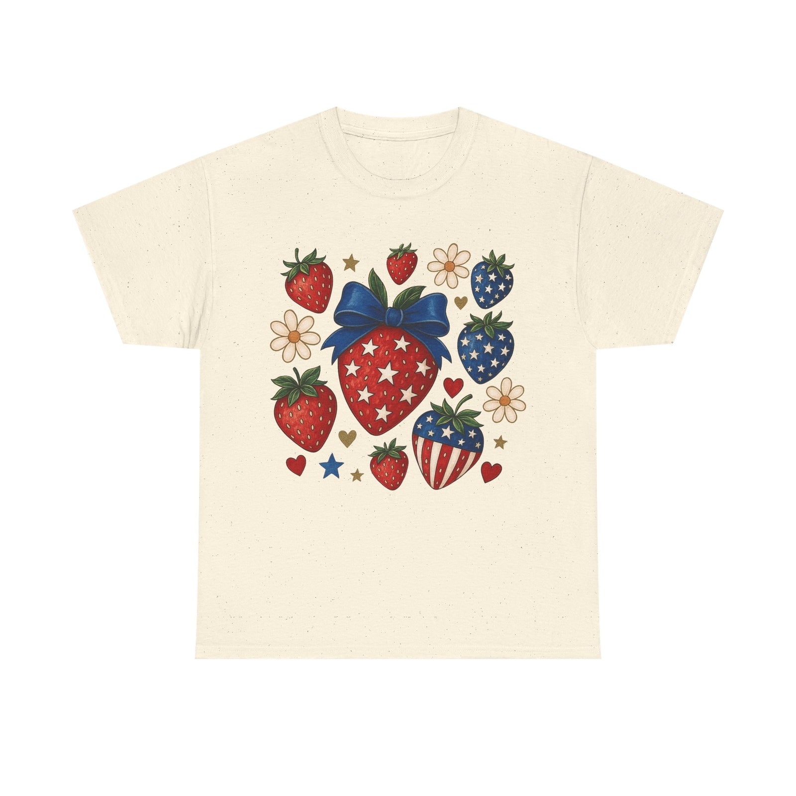 Womens Shirt 4th of July Strawberry & Croquet T-Shirt Patriotic Independence Day