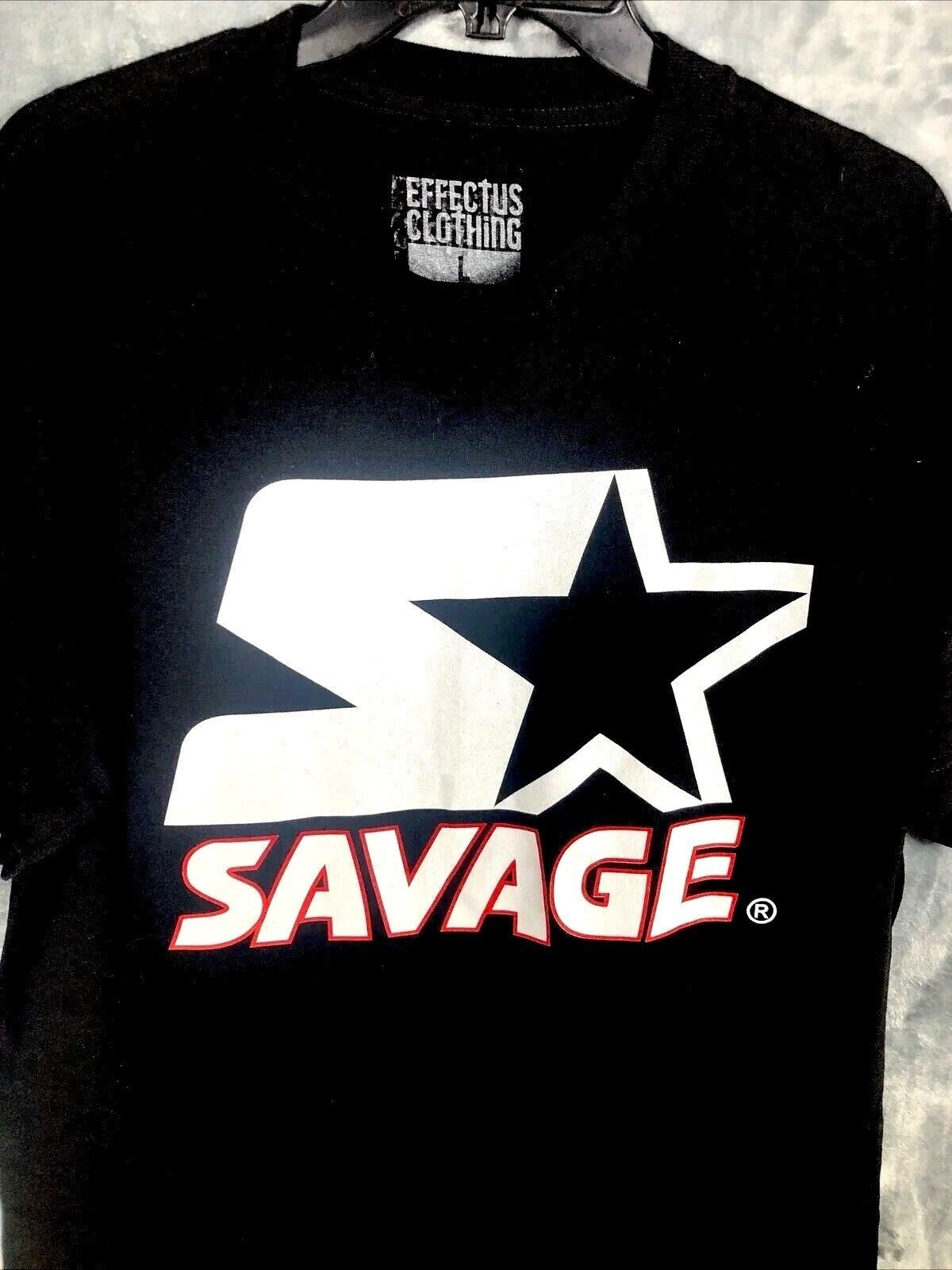 Effectus Clothing Savage Men's Graphic T-Shirt Black Large Cotton Casual