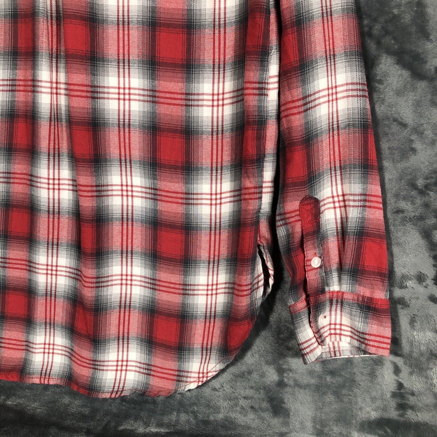 American Eagle Shirt Womens Plaid Long Sleeve Amazingly Soft Button Up Size M
