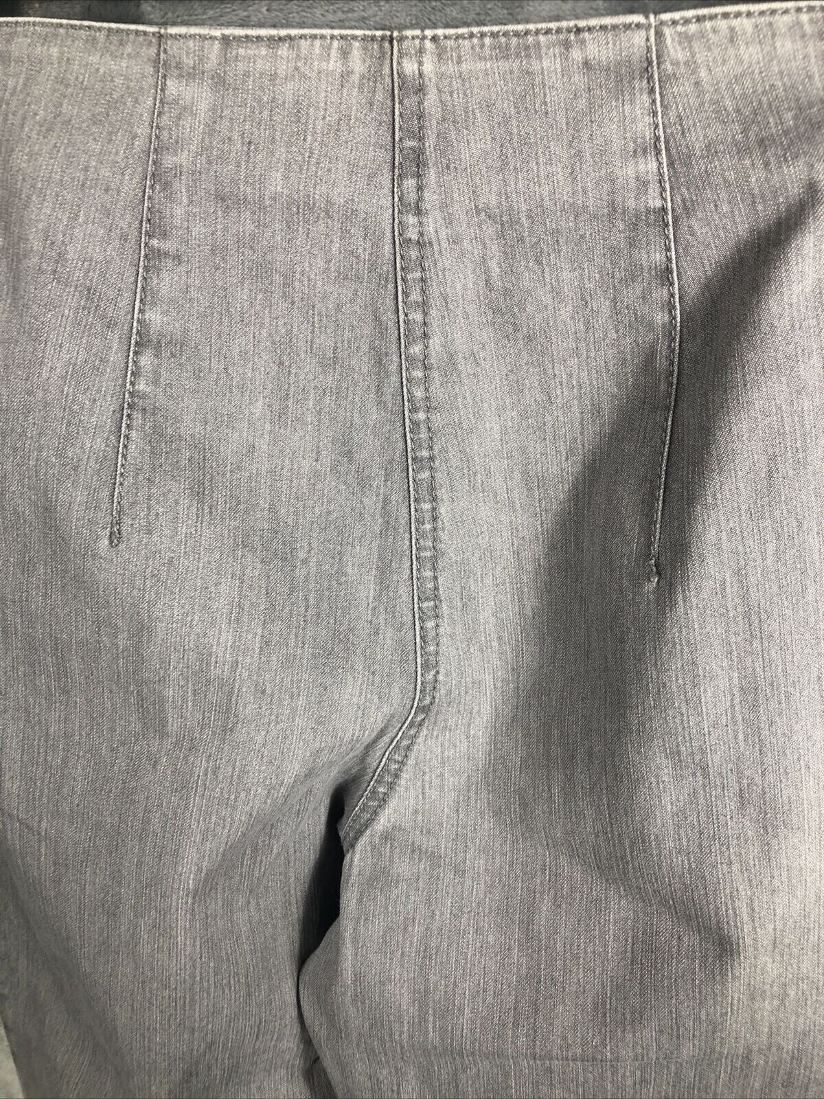 Jacky Vanilia Becky Woman's Gray Denim Trouser Pants Size 14 With Zip