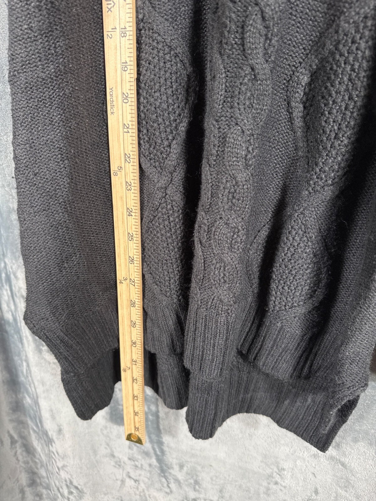 Kate & Mallory Womens Black Cold Shoulder Knit Sweater Size 1X