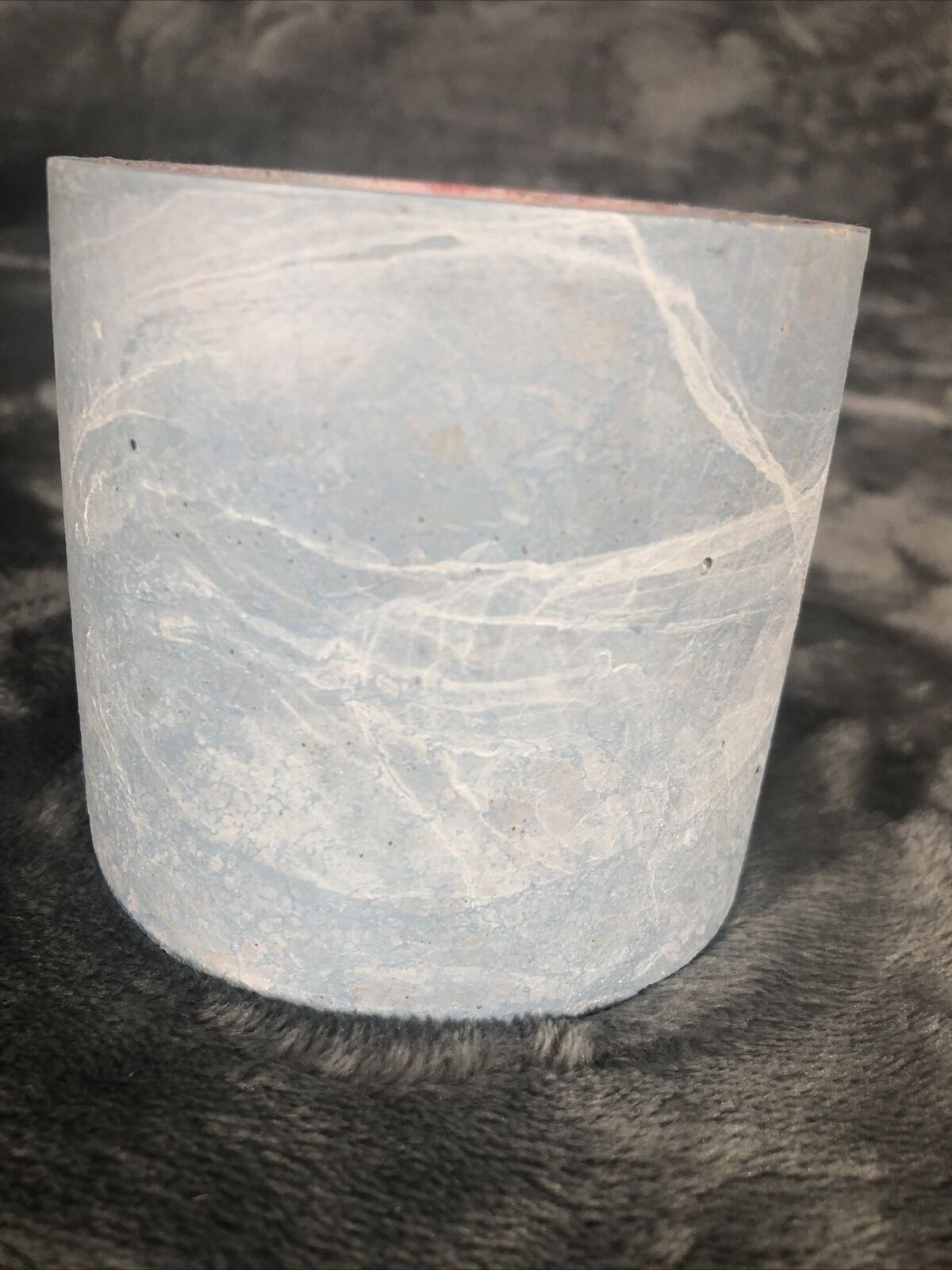 Candle Hand Poured Vanilla and Cashmere Handmade Concrete Vessel Hand Poured 