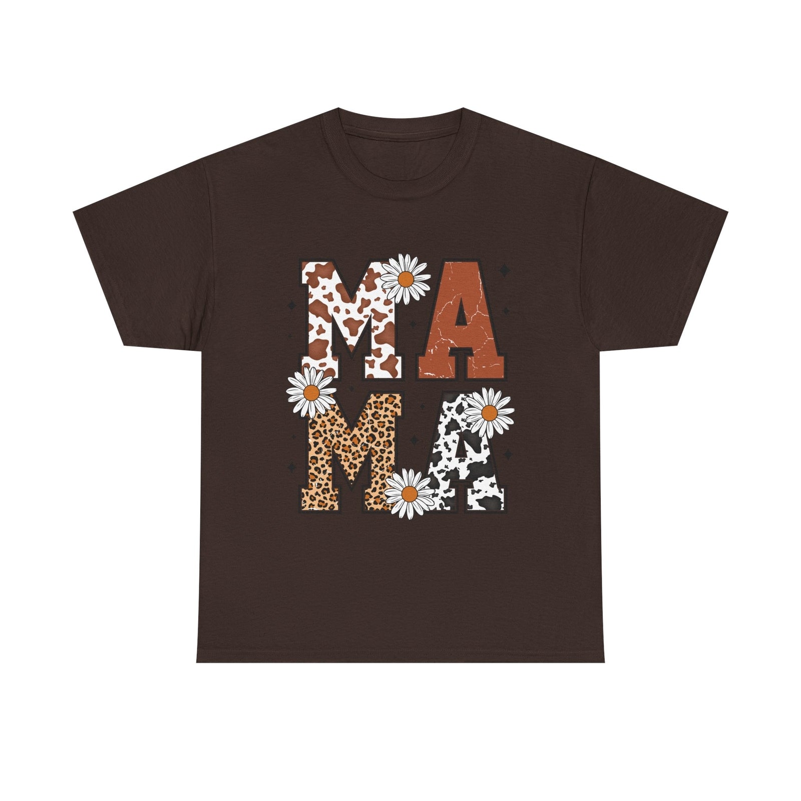 Leopard Mama Shirt Daisy Floral Mom Tee Retro Mother's Day Gift Mama T-Shirt