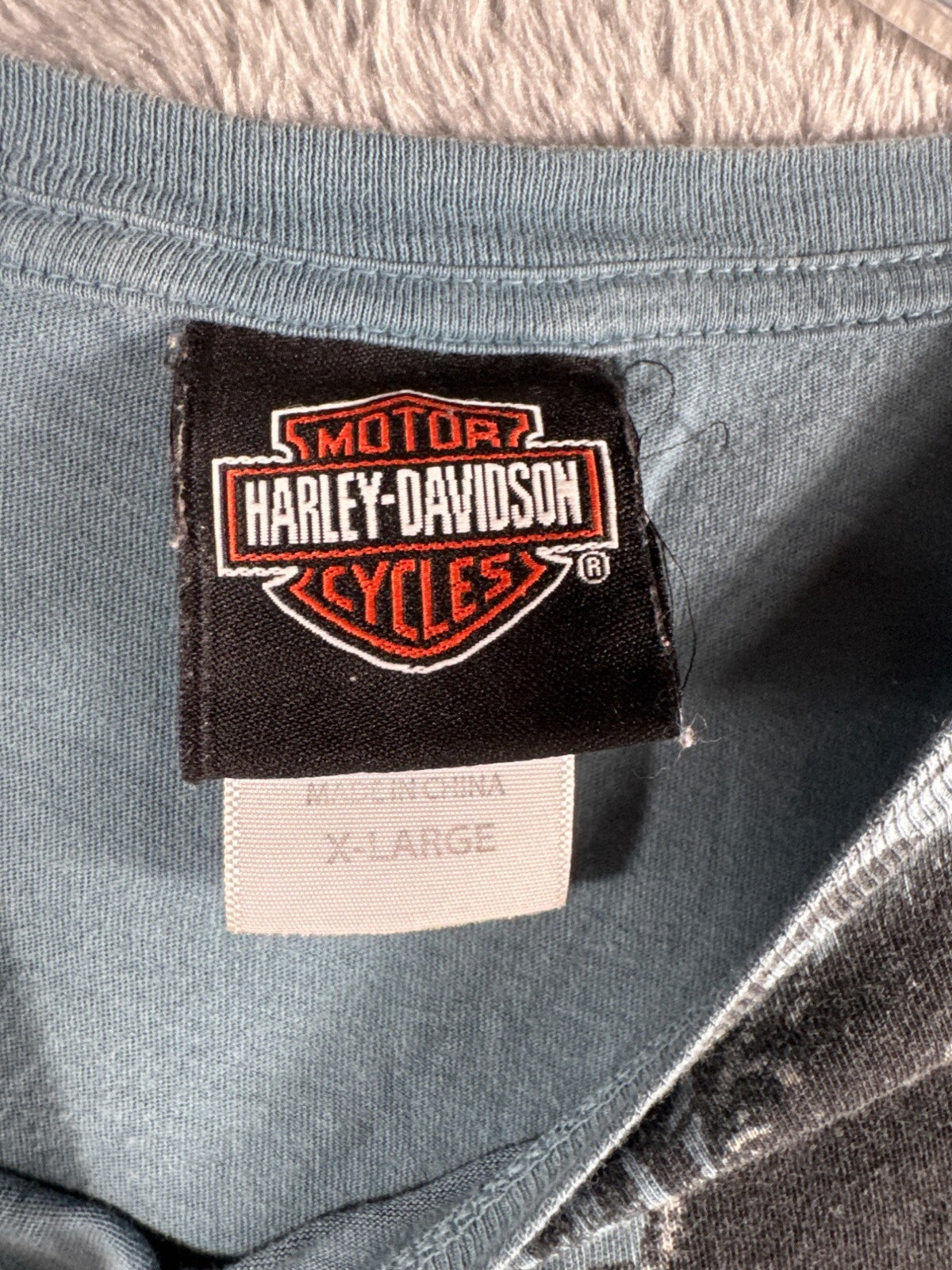 Harley-Davidson Womans T Shirt Myrtle Beach South Carolina Blue Te X-Large Shirt