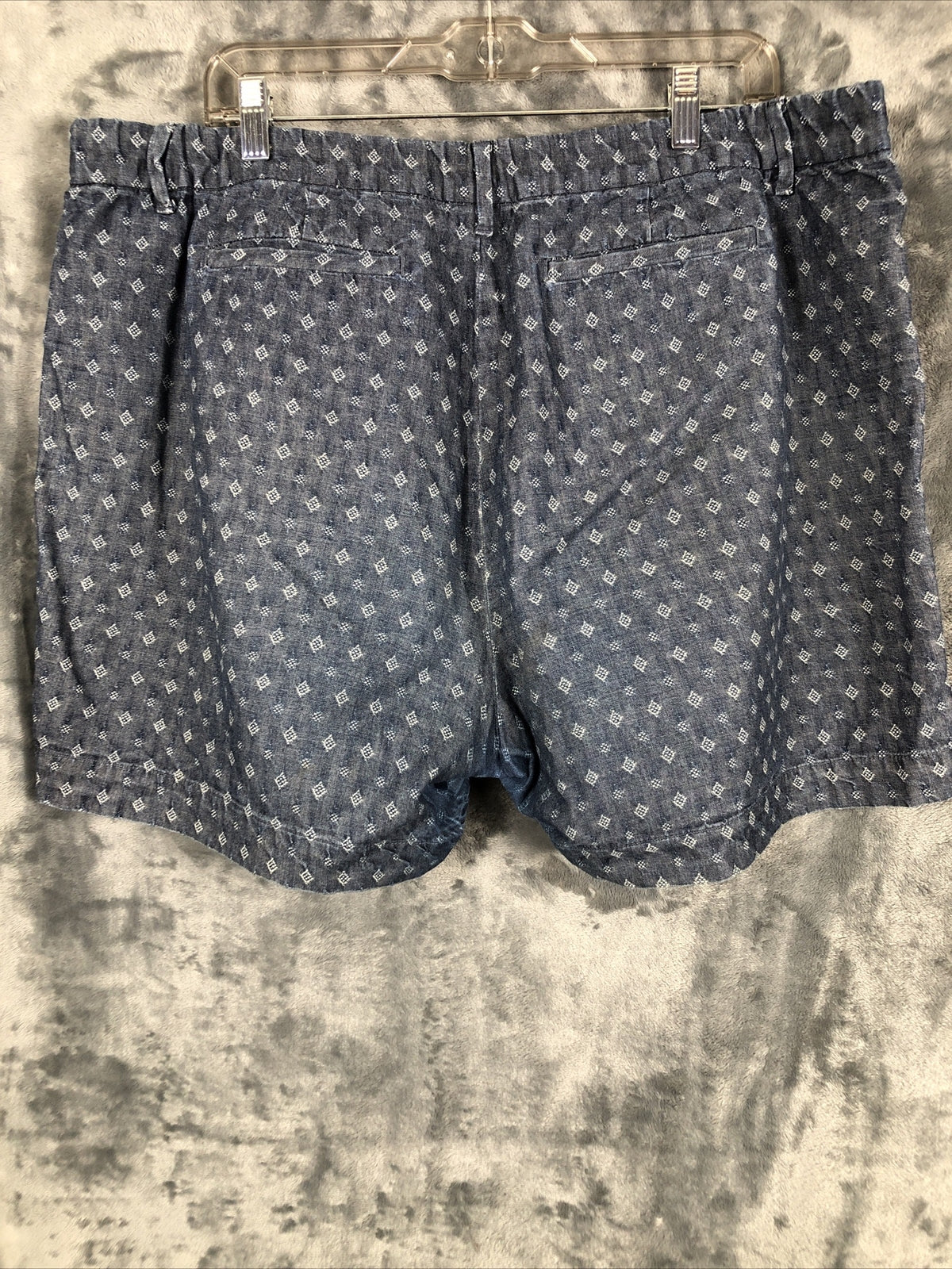Croft & Barrow Womens Size 18 Blue Patterned Cotton Shorts