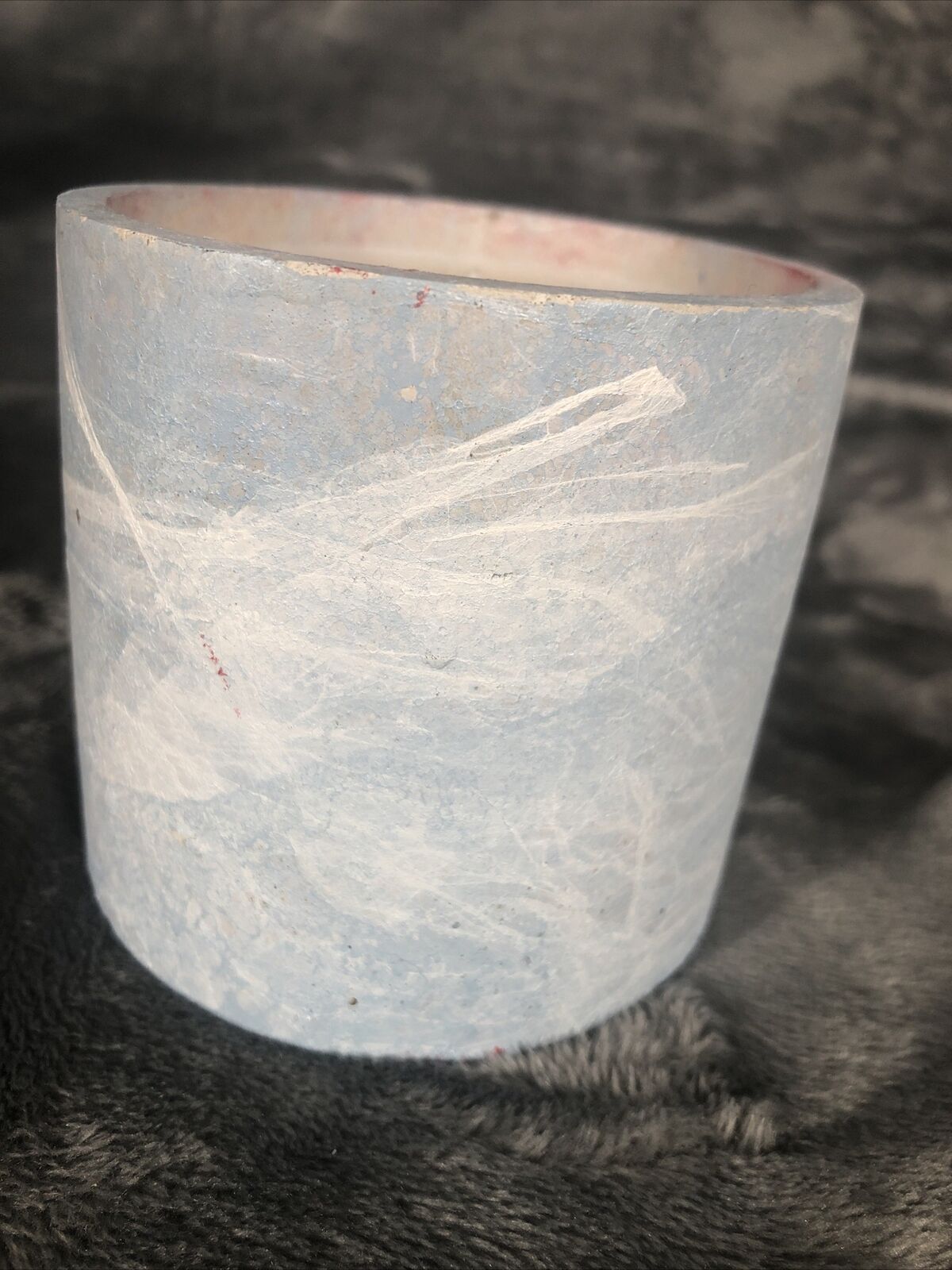 Candle Hand Poured Vanilla and Cashmere Handmade Concrete Vessel Hand Poured 
