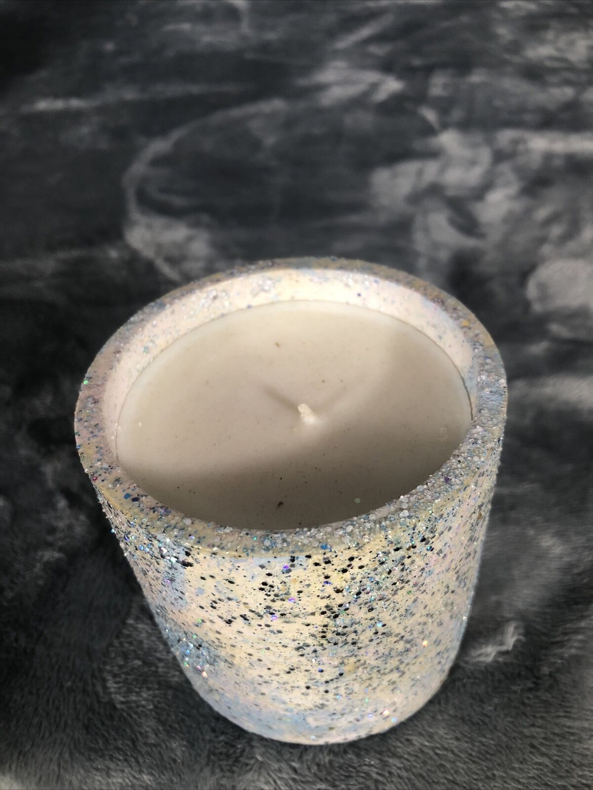Candle Vanilla And Cashmere Handmade Concrete Vessel Hand Poured 