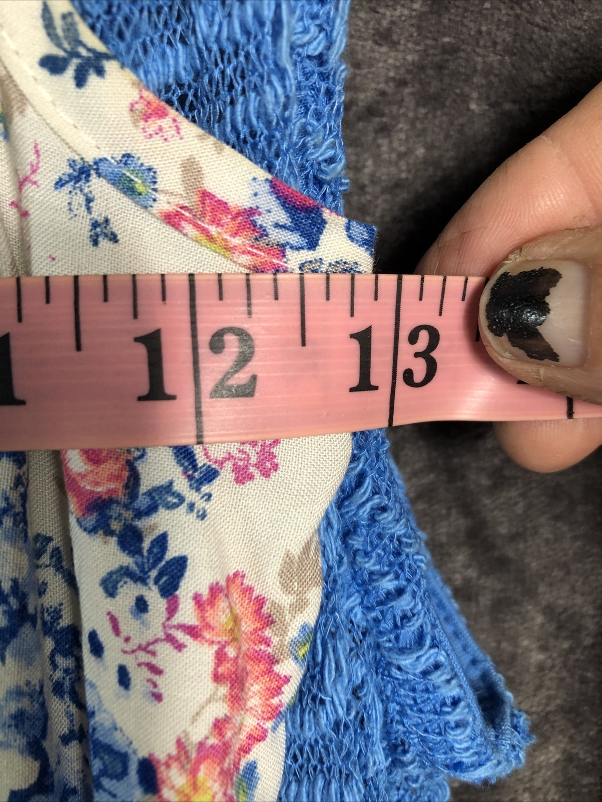 Knit Works Girls Dress Two Peace Set Pink Blue Florals Size 12
