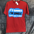 Jerzees T Shirt Fun Summer Singles T Shirt Unisex Size Adult Medium