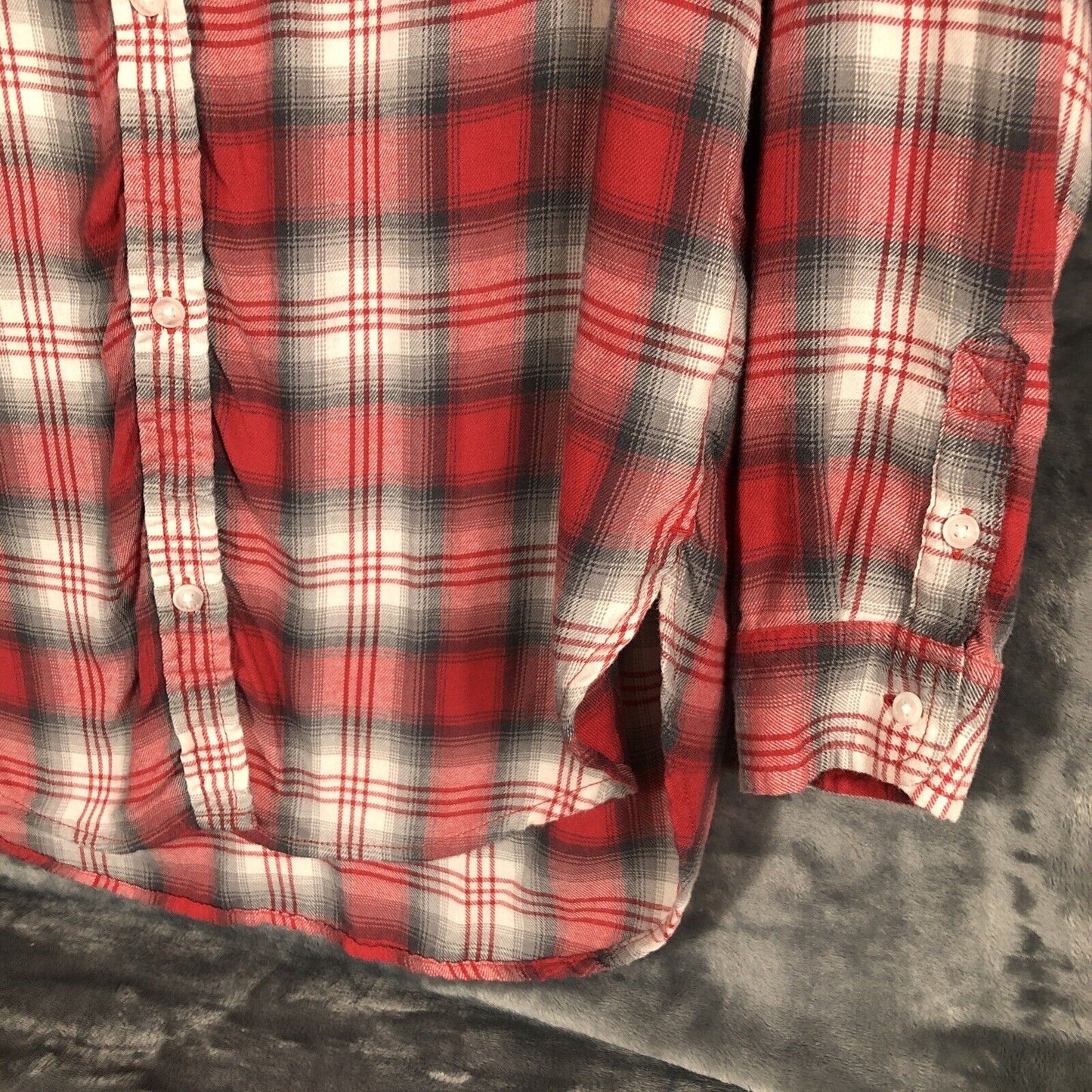 American Eagle Shirt Womens Plaid Long Sleeve Amazingly Soft Button Up Size M