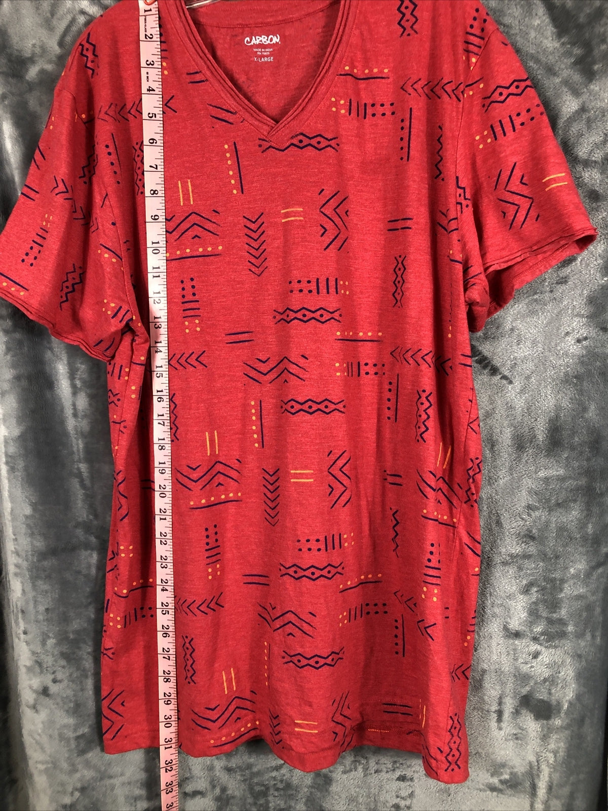 Carbon Mens T Shirt Red Size Adult X-Large Shirt