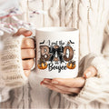 Halloween Coffee Cup Ceramic Mug I Put The Boo in Boujee Cute Fall Pumpkin Gift