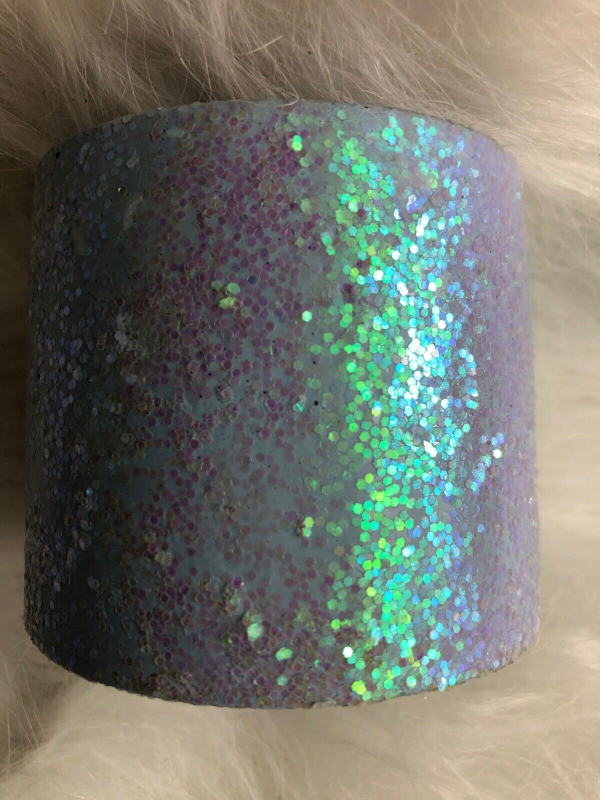Sheer Elegance Sugar Cookie Scented Candle 8 Oz Iridescent Glitter Soy Wax For H