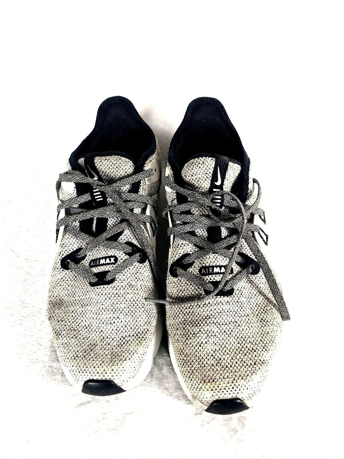 Nike Air Max Mens Sneakers Size 10 Gray Mesh & Leather Shoes