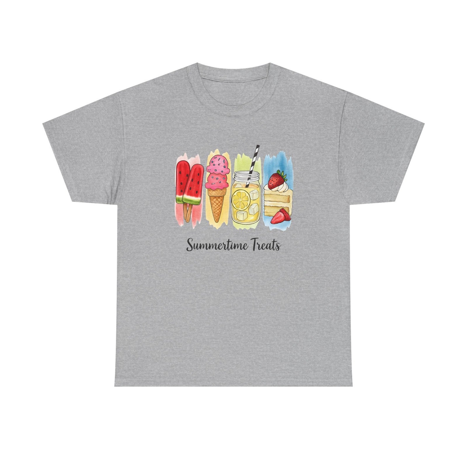 Womens Summertime Treats T Shirt Cute Summer Ice Cream & Popsicle Shirt