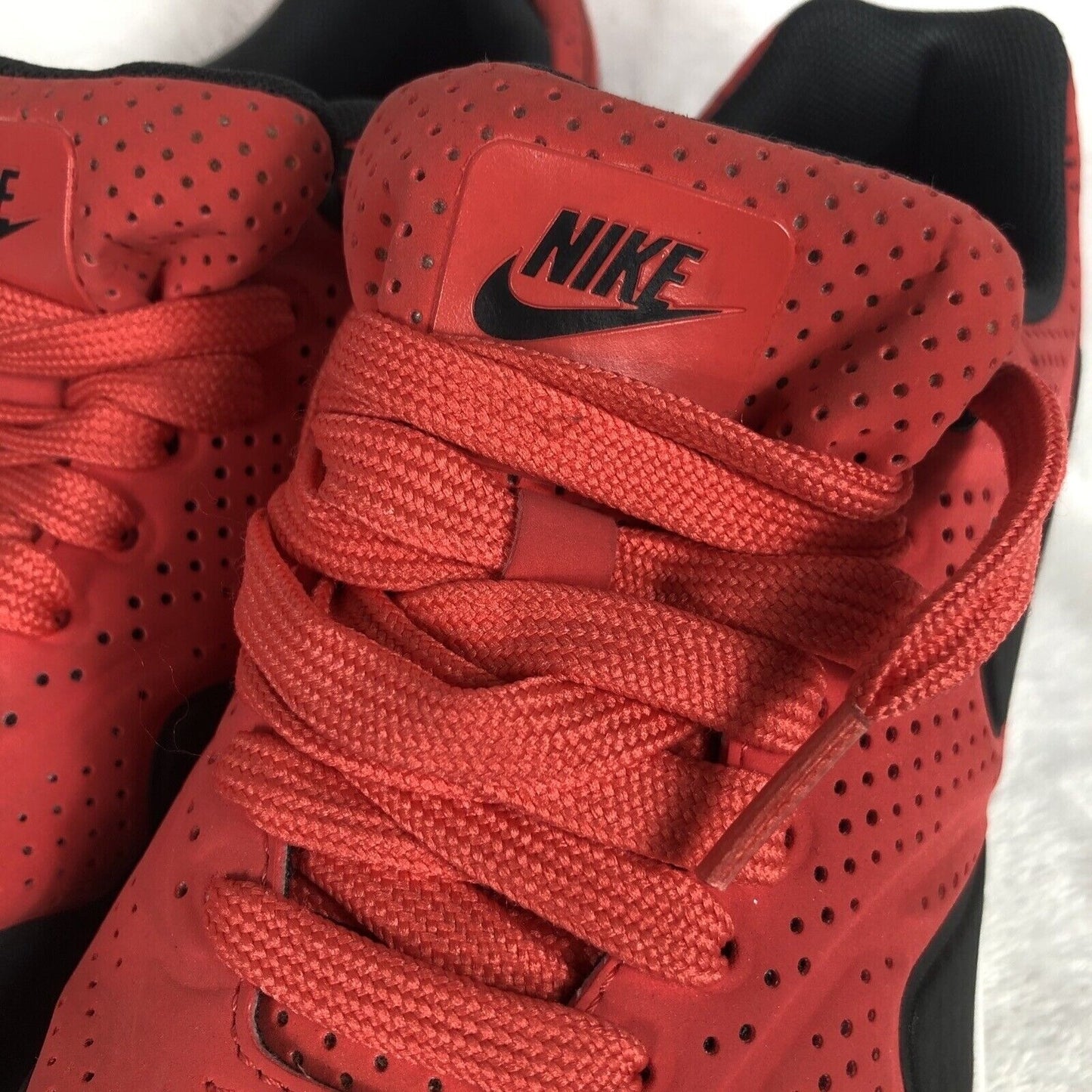 Nike Air Max Shoes Red & Black Perforated Sneakers