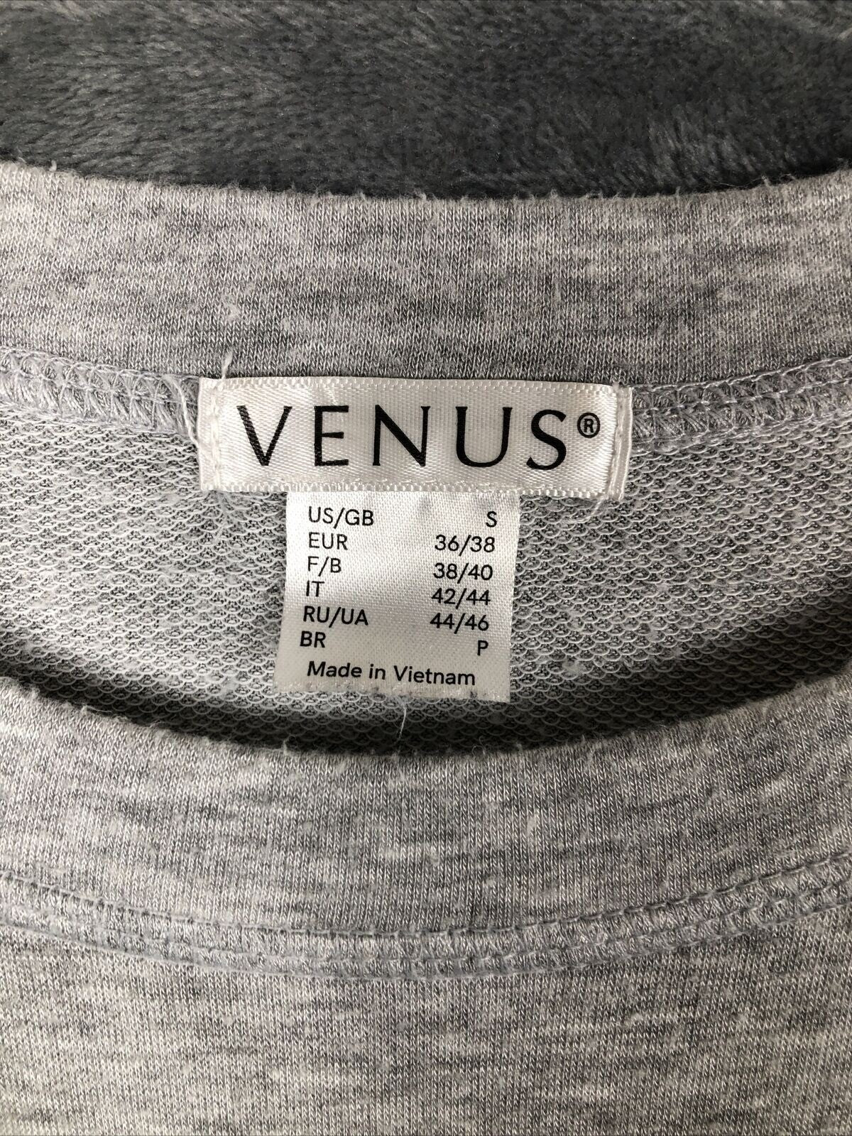 Venus Womans Shirt I Need Vitamin Sea Cold Shoulder Top Size S Grey Beach Blouse