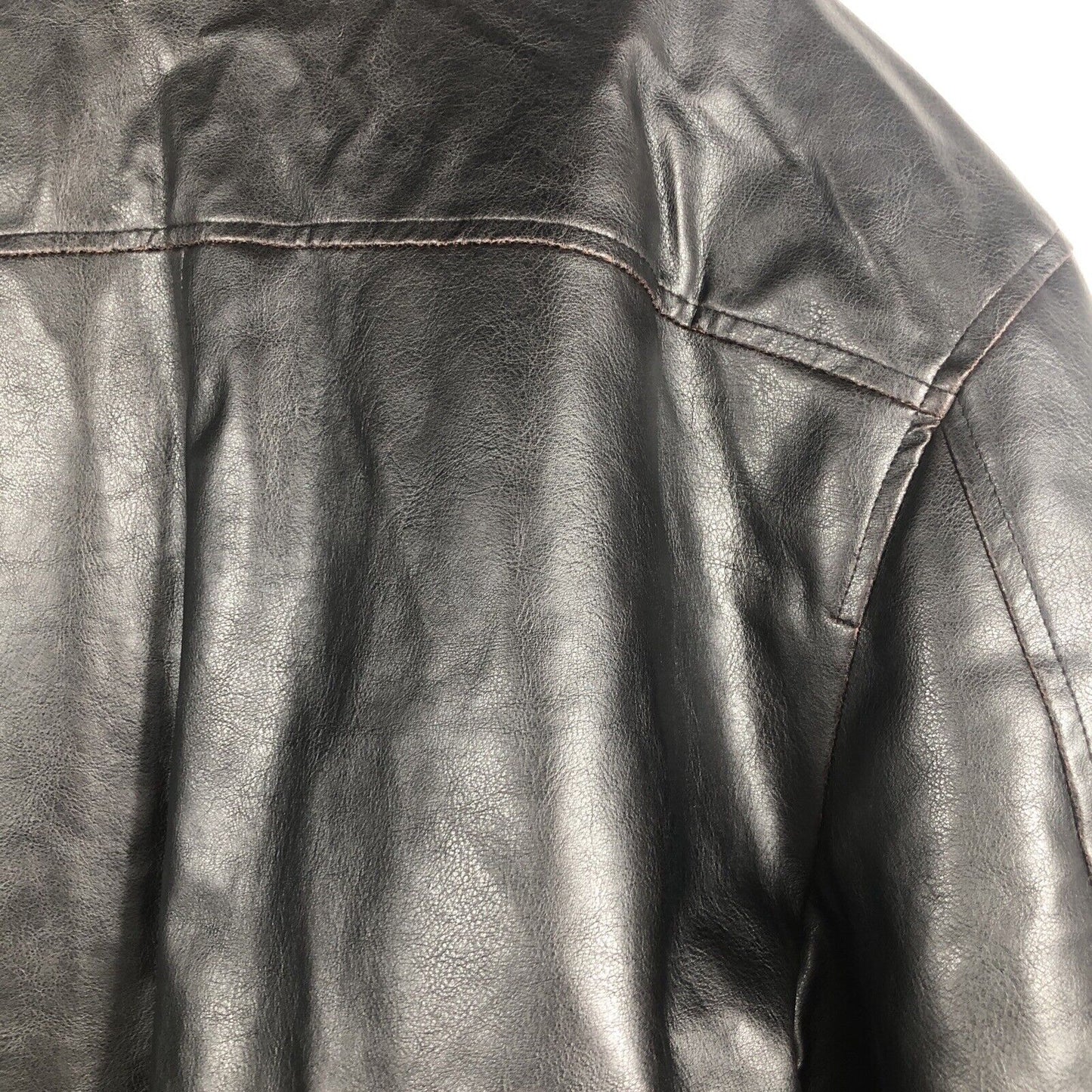Steve & Barry’s Leather Jacket Men’s Black Coat Adult Size 2X Large
