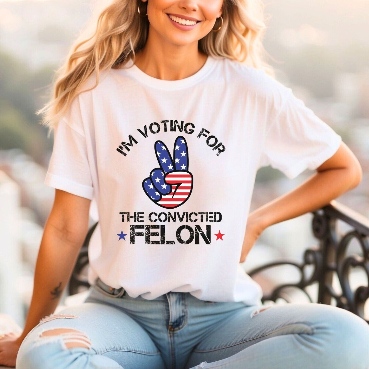 Trump Train I'm Voting For A Convicted Felon Tee Shirt Unisex T Shirt 