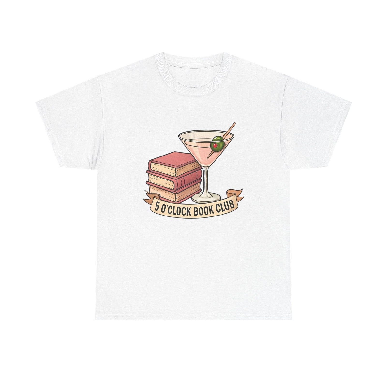 Womans T Shirt 5 O'Clock Book Club Shirt Funny Reading & Wine Book Lover Gift