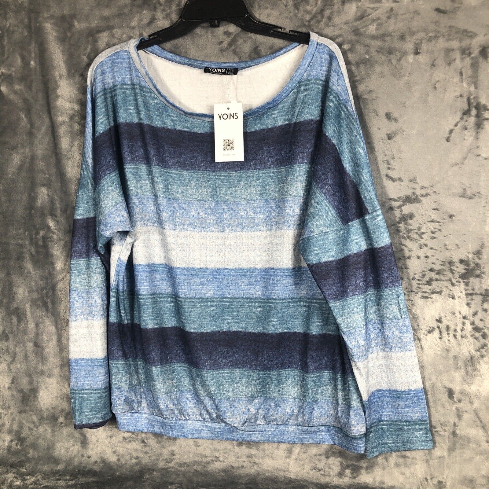 Yoins Woman's Pullover Your Inspiration Shirt Blue Blouse Size Adult XX Large