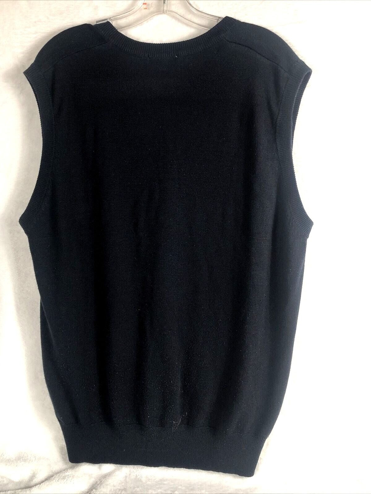 Mens Insrch 2XL Black Sleeveless V-Neck Sweater Vest