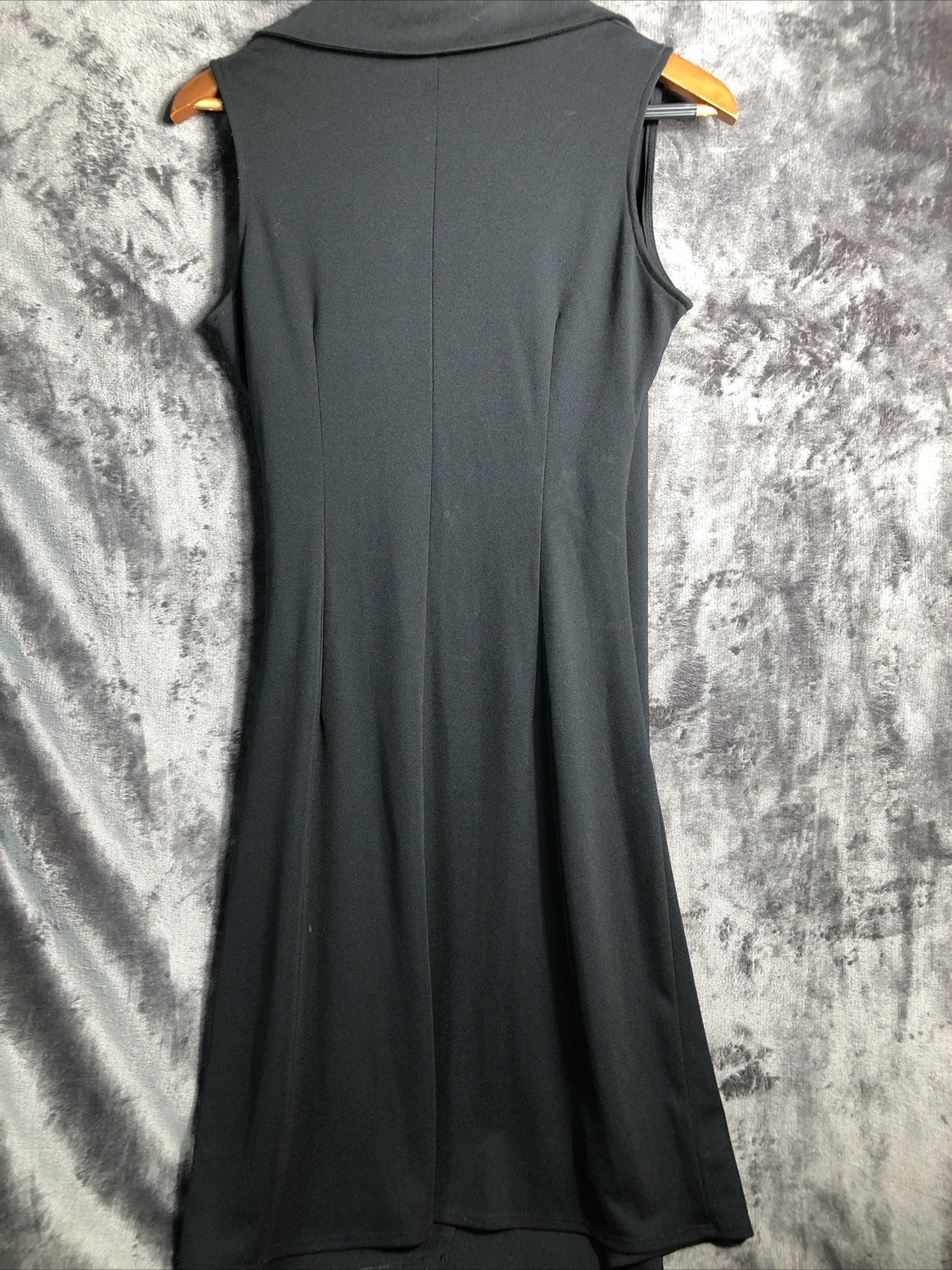 Express Women’s Dress  Black V Neck 7/8