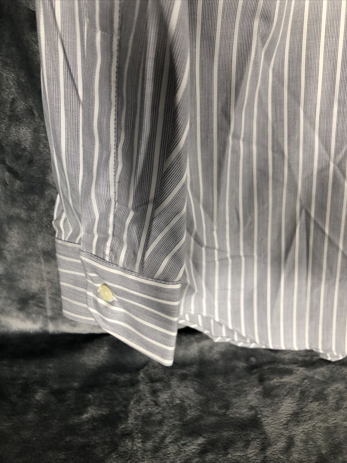 Saint Michael Men’s Shirt Button Down Long Sleeve 17 1/2 Neck 44 Stripped￼