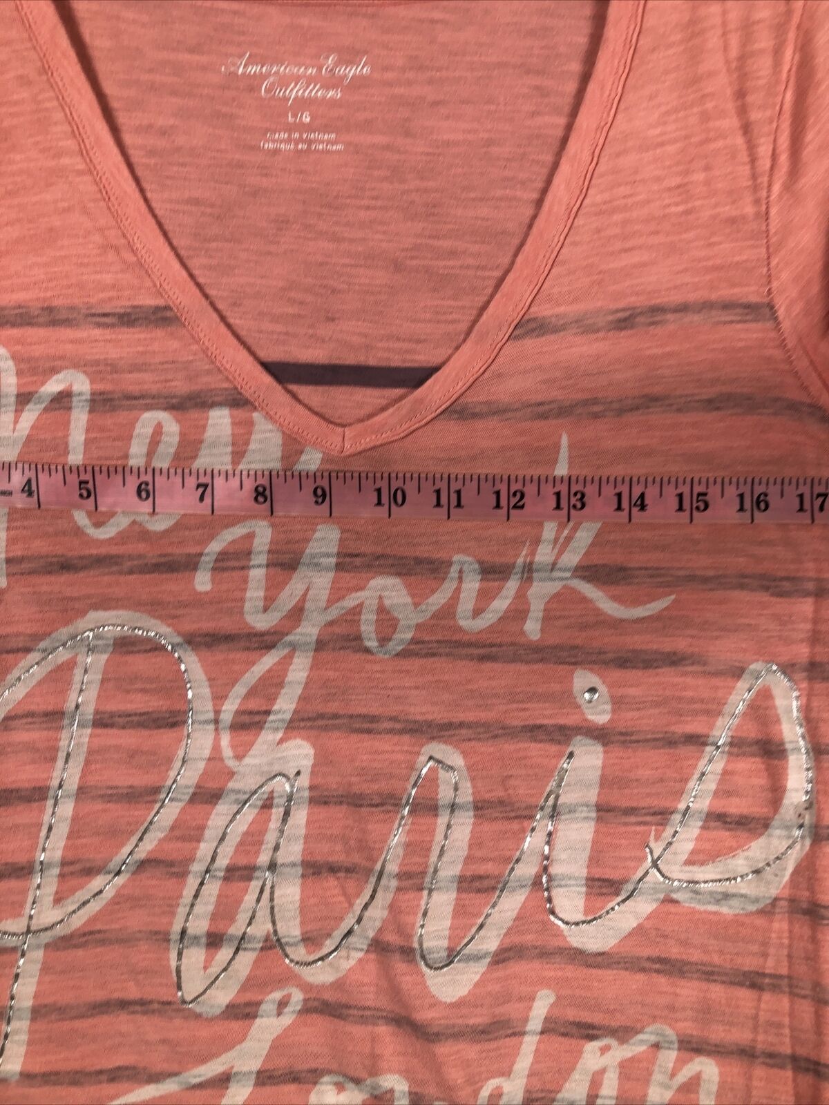 American Eagle Outfitters , Women’s Top , Size L , Sparkly Graphic Detail