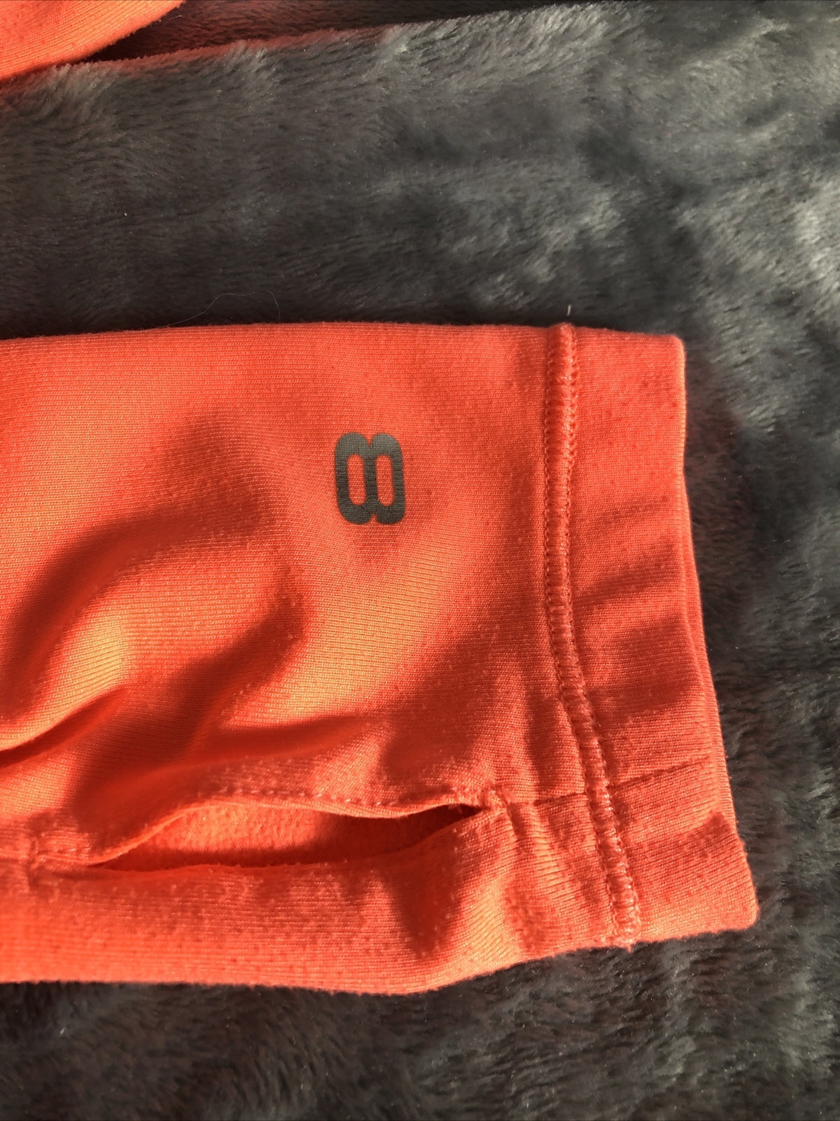 Layer 8 Woman’s Shirt Performance Wear Top Small Orange Polyester Spandex