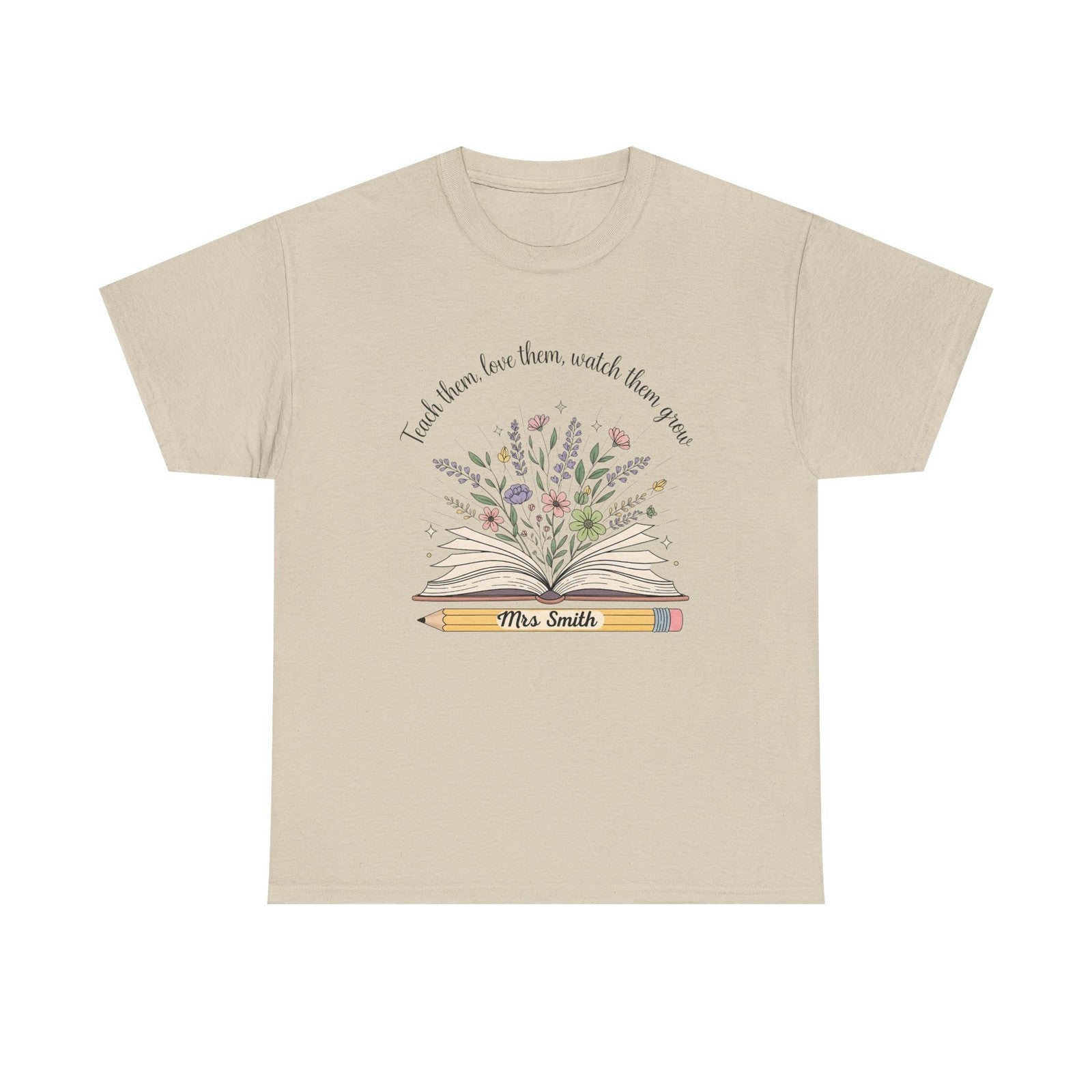 Woman T Shirt Teach Them Love Them Watch Them Grow Boho Teacher Back to School