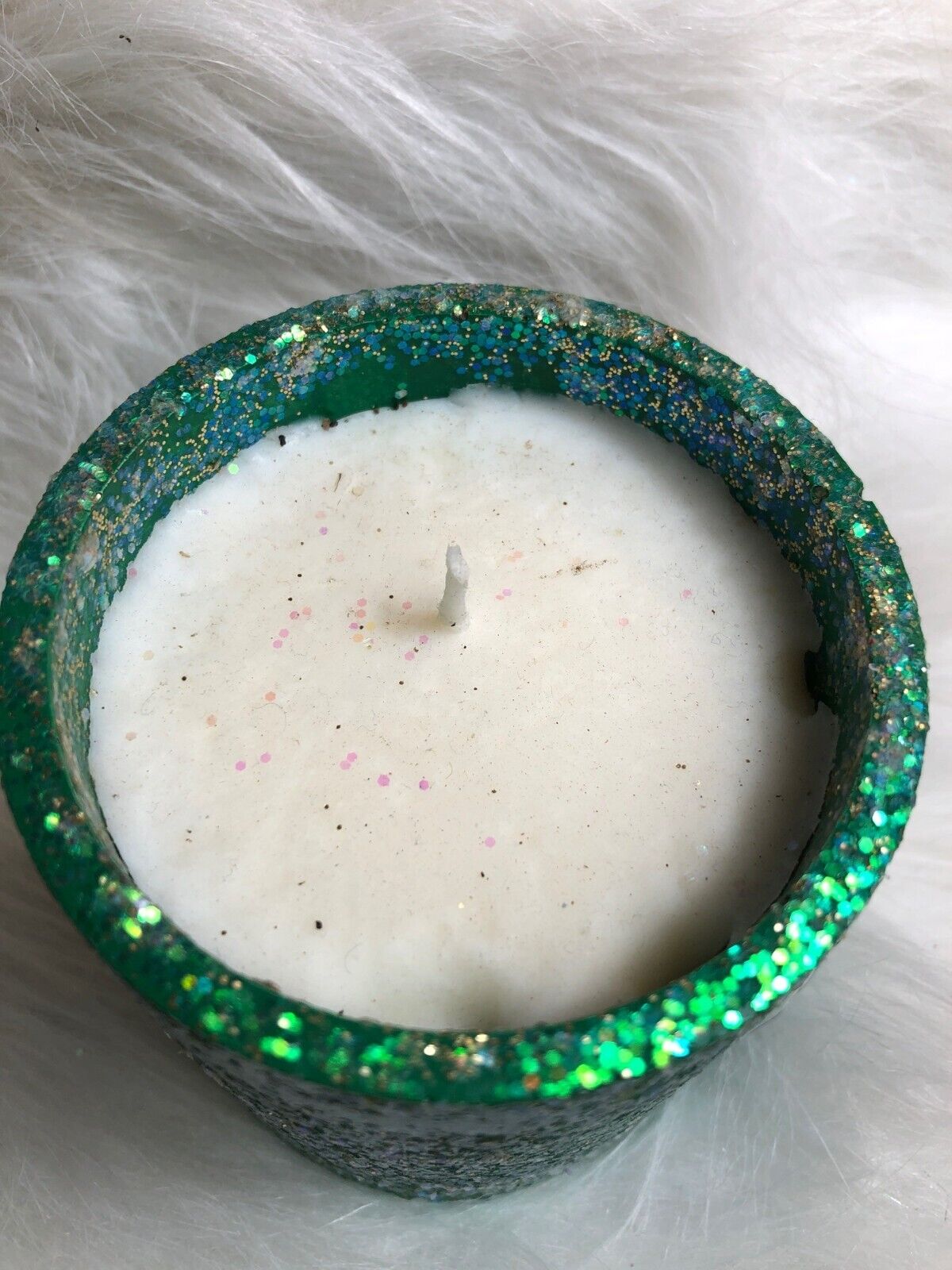 Glittering Green Balsam Fir Scented Candle By Sheer Elegance Candle Co.  10 Oz S