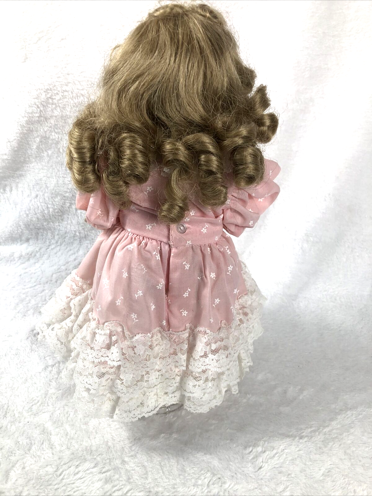 Porcelain Doll Vintage Bobble Head Movable Arms Legs / Stand