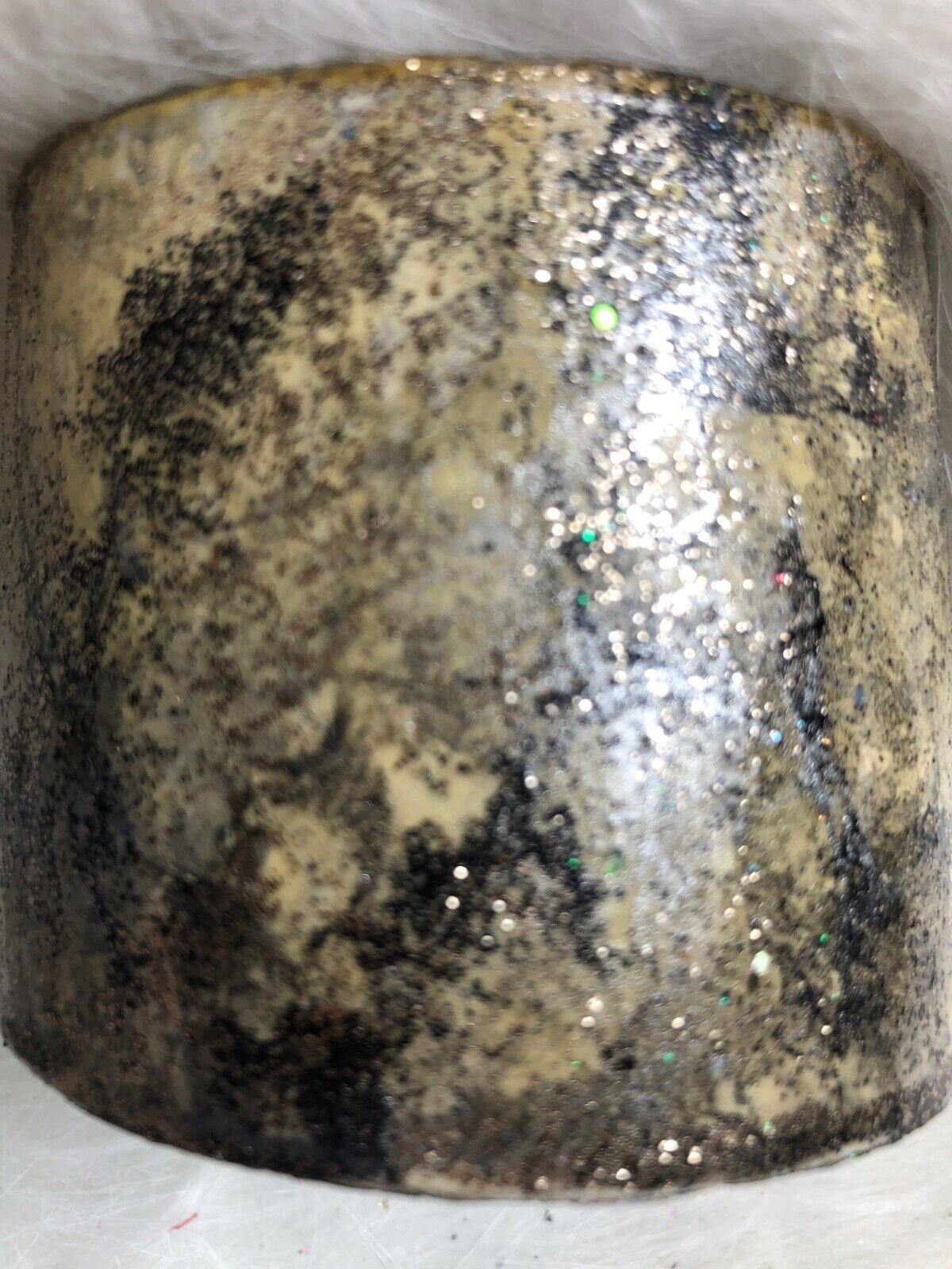 Blazing Bonfire Glitter Candle Hand Poured 7-9 Hours Burn Vegan All Natural Biod
