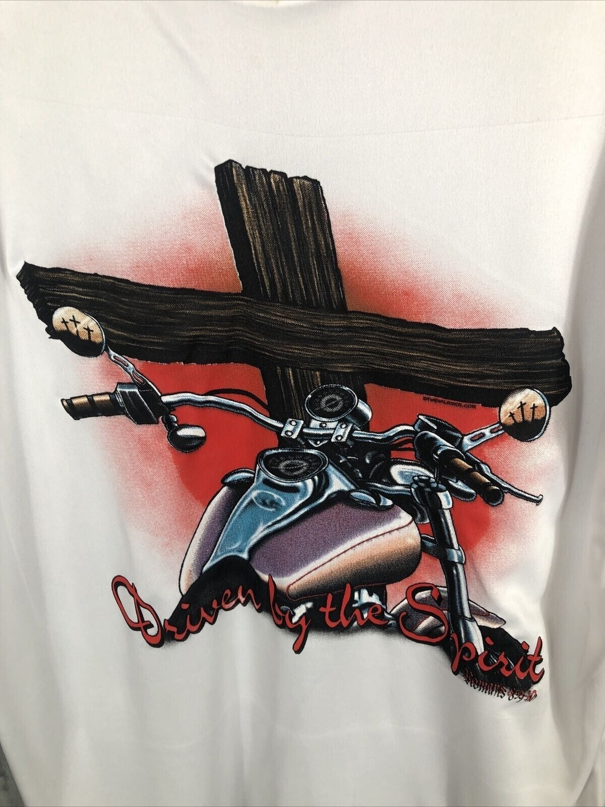 C2 Sport Men's Shirt "Driven By The Spirit" White T-Shirt Graphic Tee