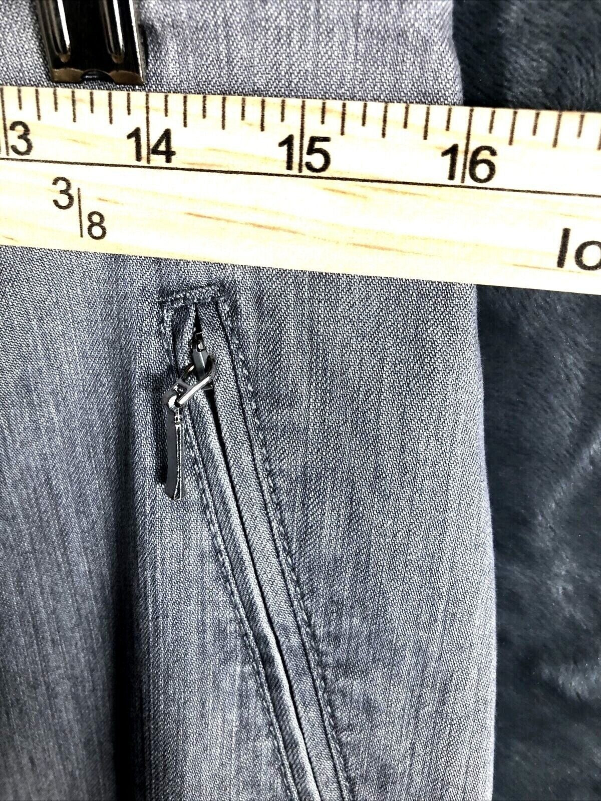 Jacky Vanilia Becky Woman's Gray Denim Trouser Pants Size 14 With Zip