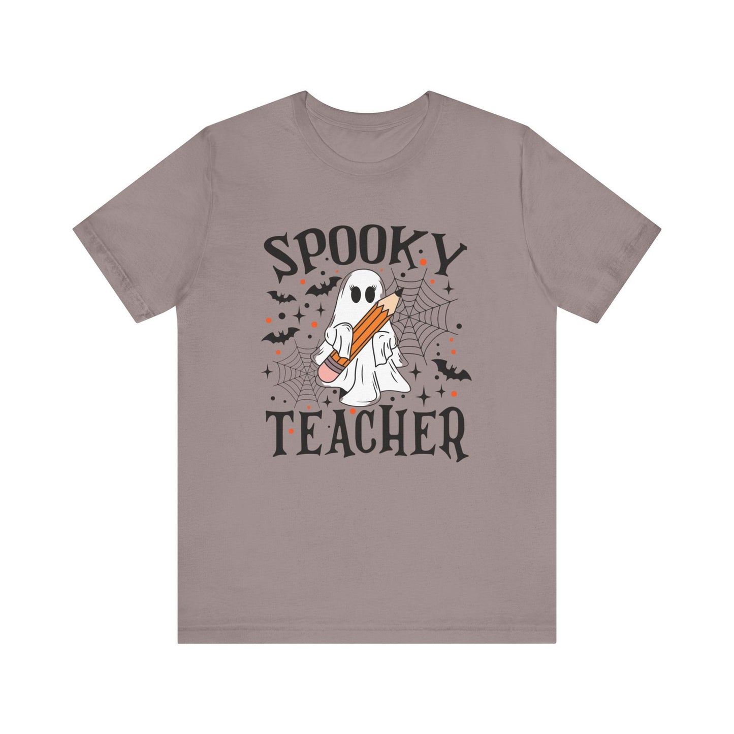 Womans T Shirt Spooky Teacher Top Halloween Teacher Tee Ghost Classroom Vibes