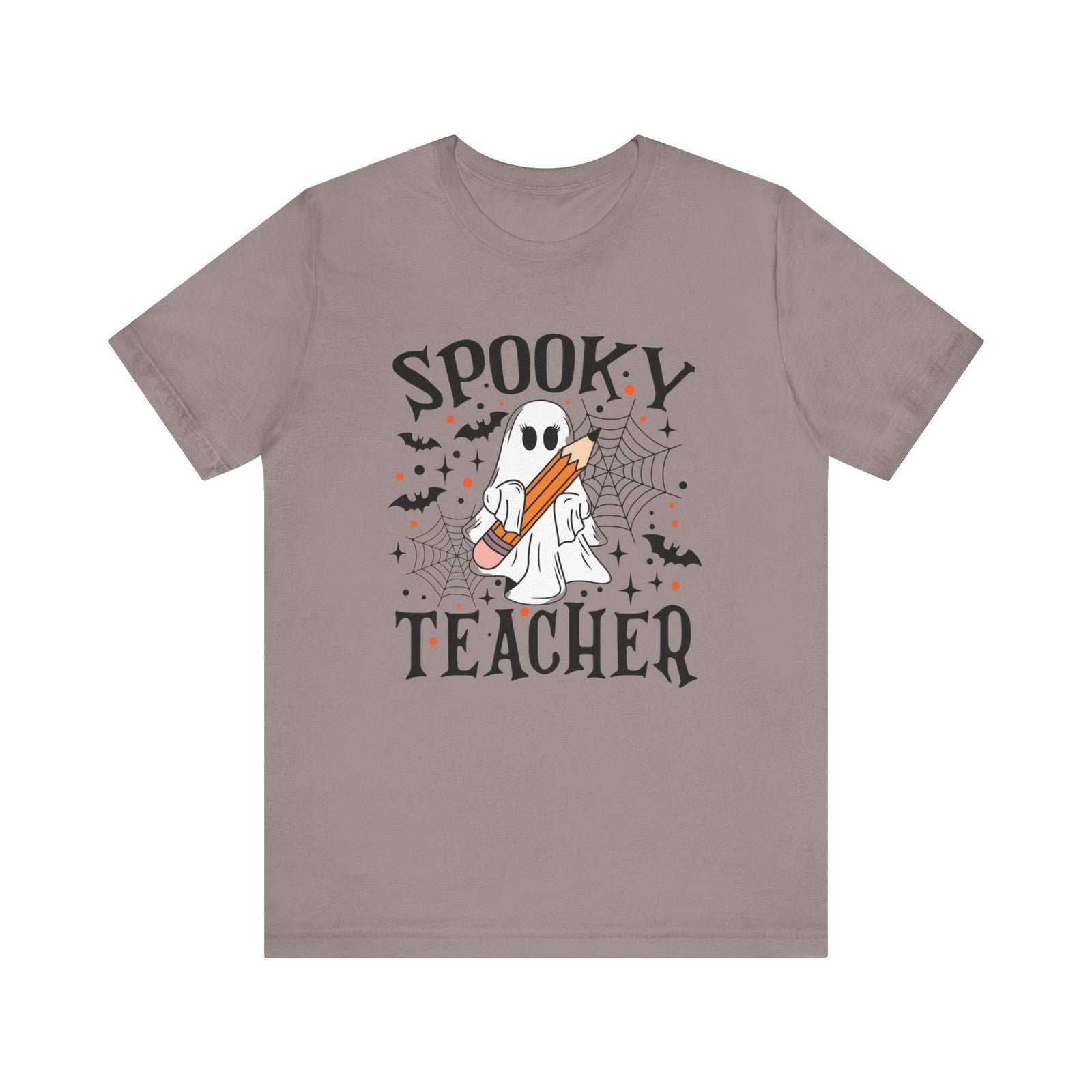 Womans T Shirt Spooky Teacher Top Halloween Teacher Tee Ghost Classroom Vibes