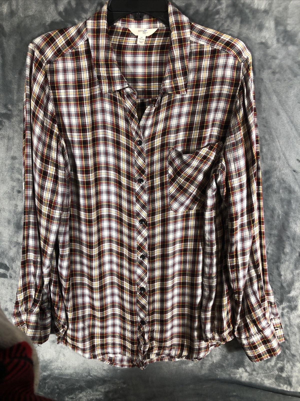 Terra Sky Woman’s Shirt  Button Down Long Sleeve Adult Size 1X