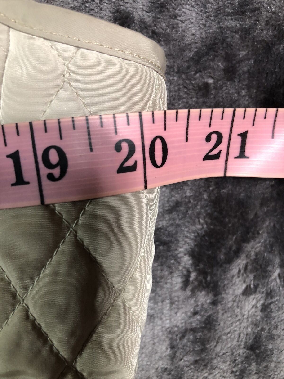 Talbots Vest Quilted Tan Two Pocket Zip Women’s Size Medium