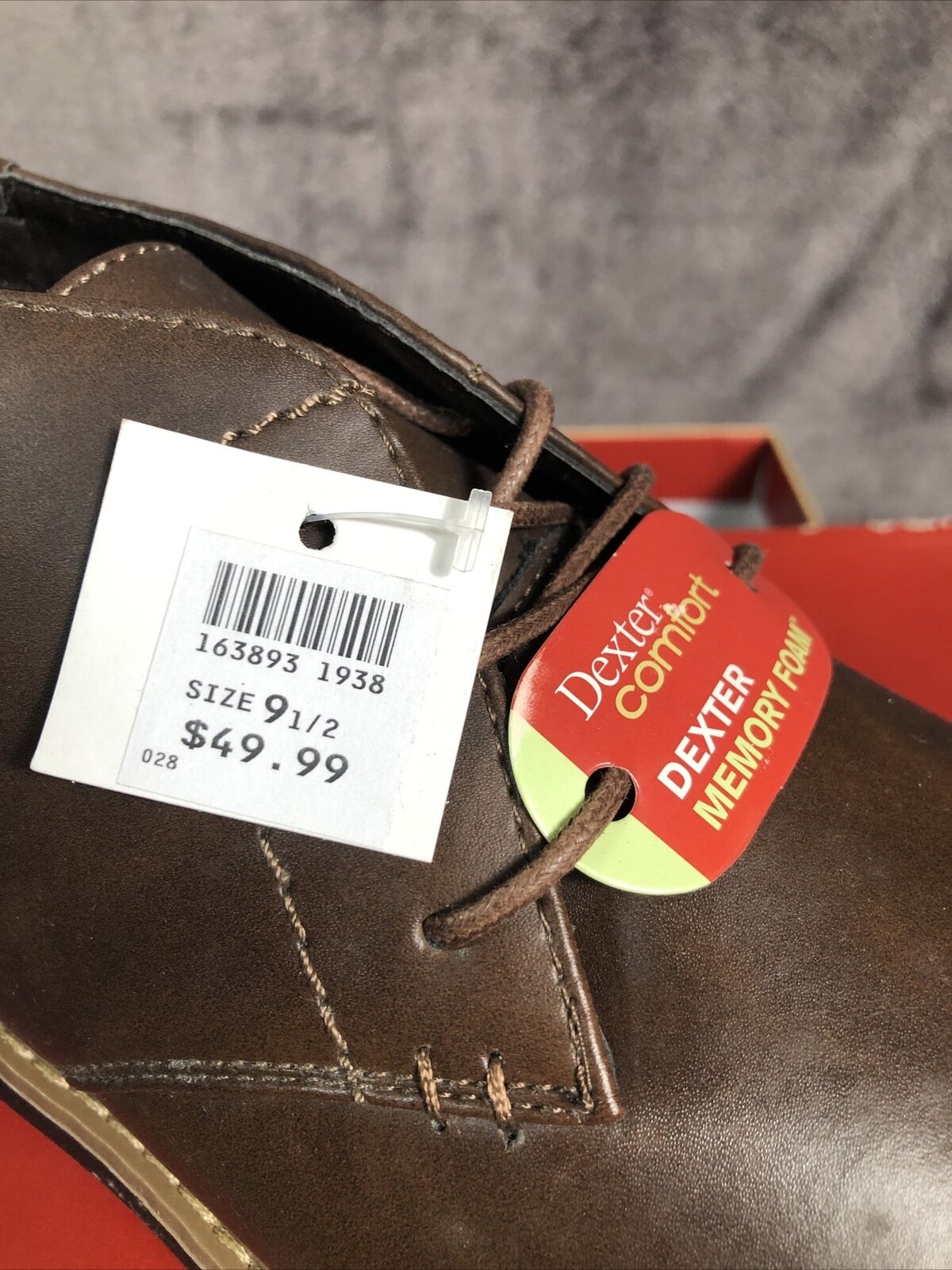 Dexter Comfort Memory Foam Dress Shoes New In Box Brown Men Size 9 1/2