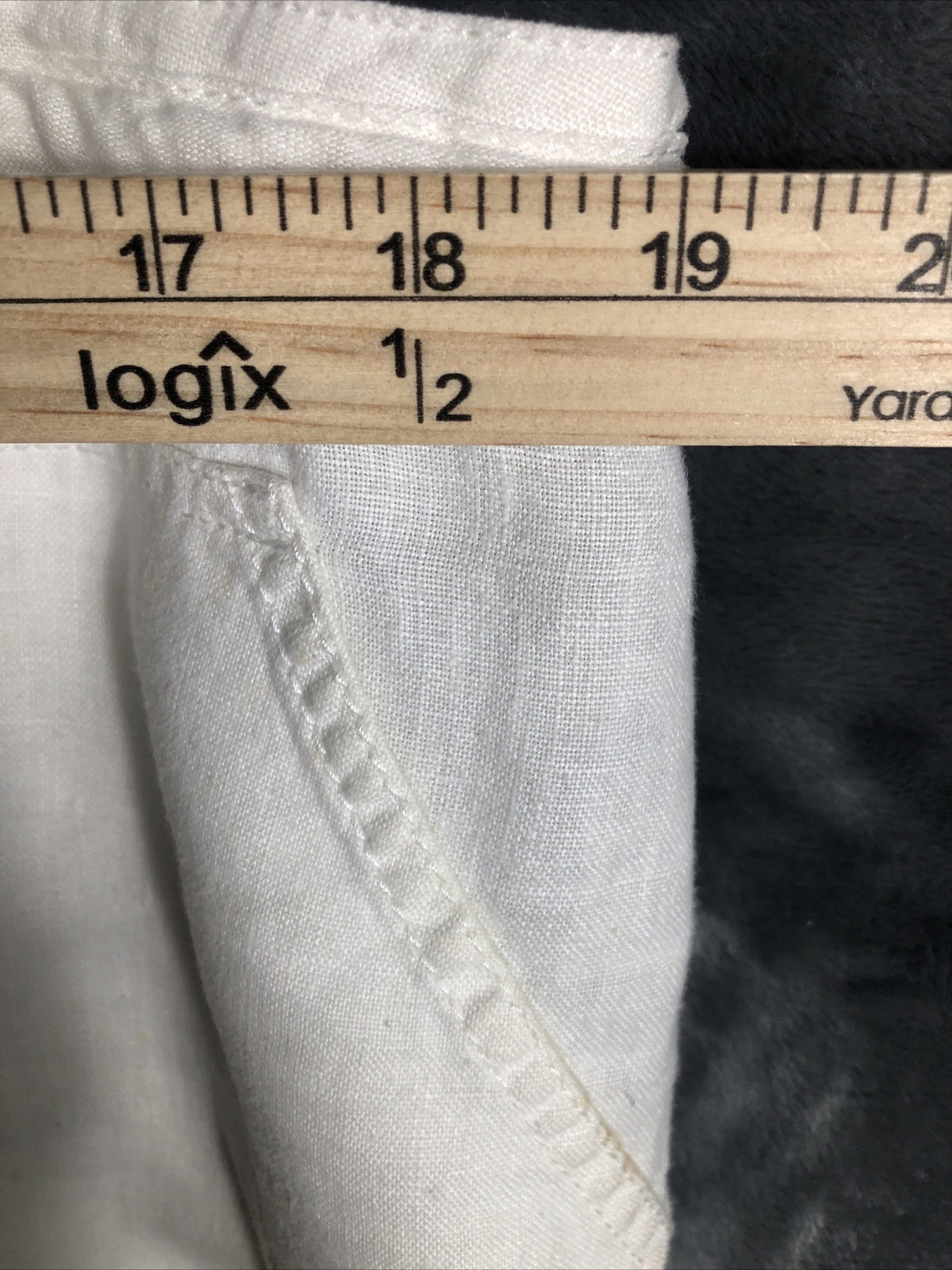 Merona Pants Woman’s Lounge Ivory Linen Pants Pockets Roll Tab Cuff Elastic XL