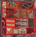 Handcrafted Embroidered Indian Patchwork Decorative Cushion Cover 16