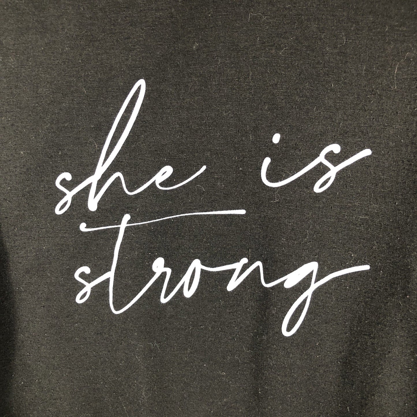 MIKEN Flow Sweatshirt Women’s Sweater Black She Is Strong Size Small