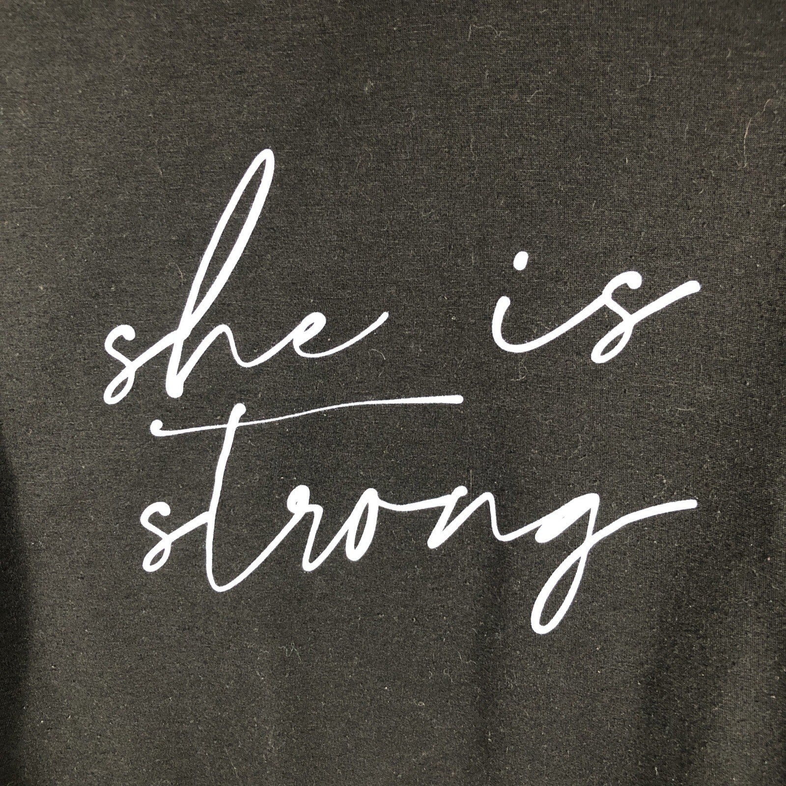 MIKEN Flow Sweatshirt Women’s Sweater Black She Is Strong Size Small