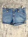 Woman's Denim Shorts Cuffed Adult Size 6 Cato Hot Pants