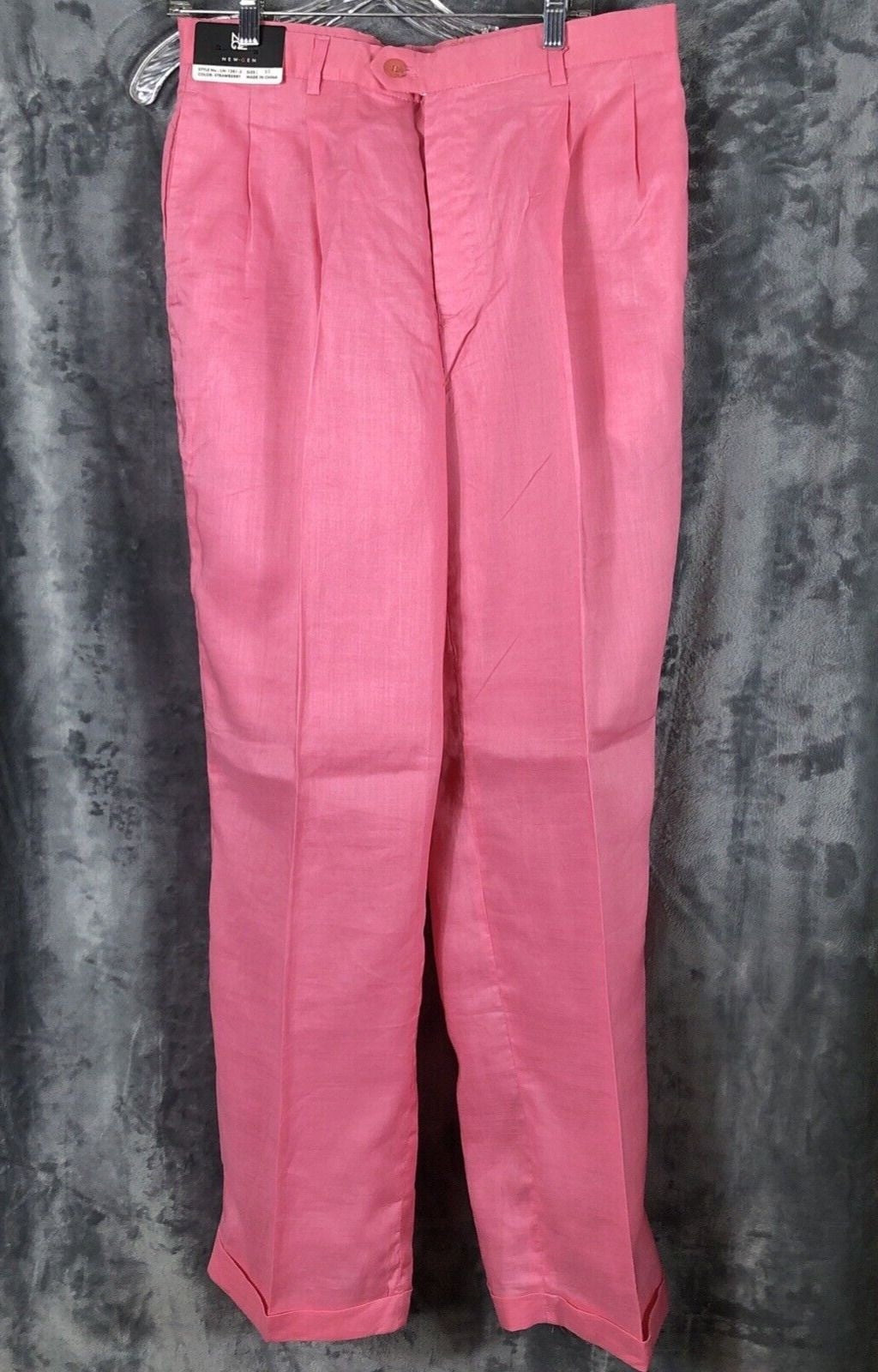Mens Golf Slacks New Gen Golf Pants Mens Strawberry Comfort Size 32/32