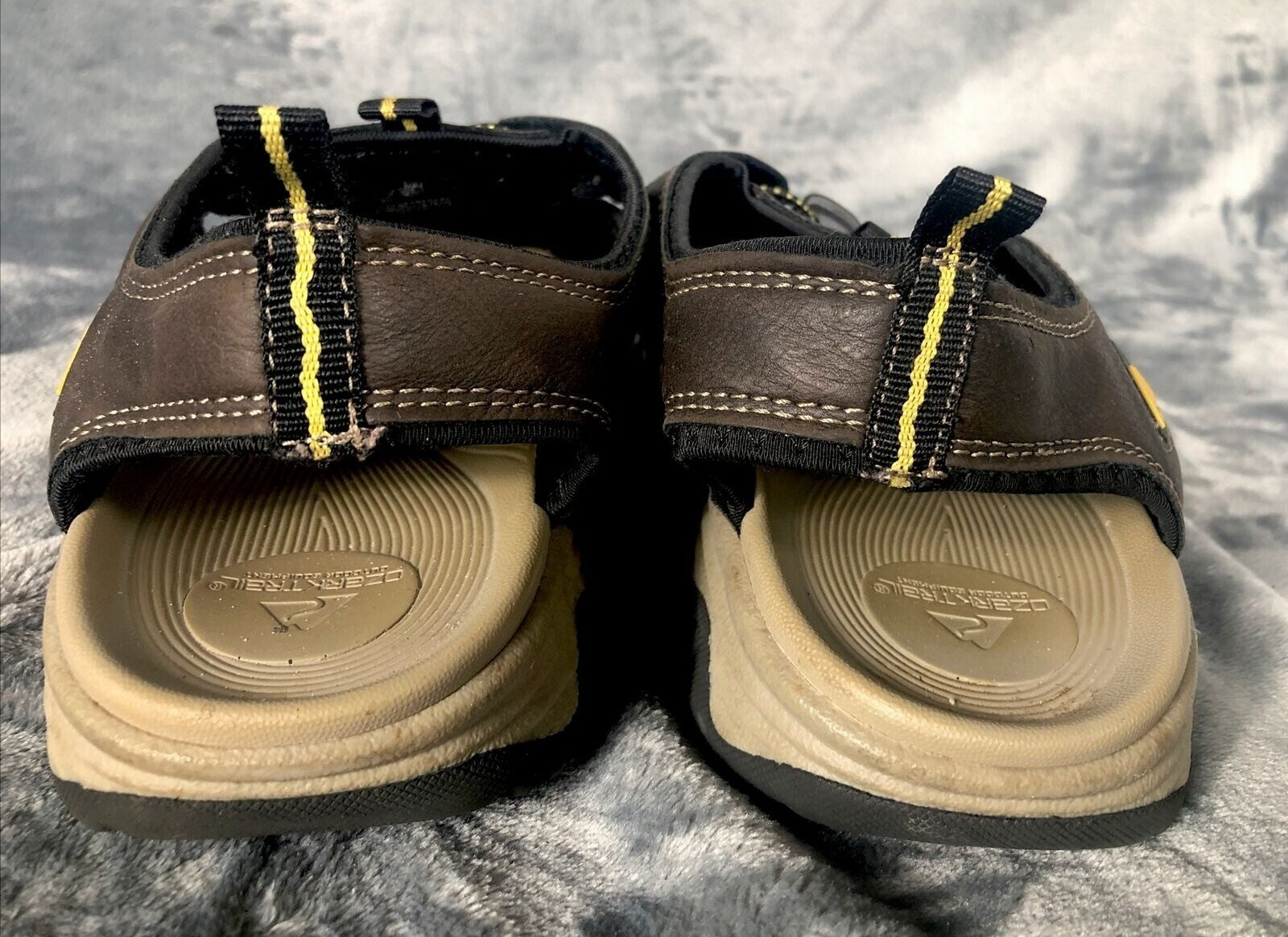 Ozark Trail Mens Sandals Brown Leather Outdoor Slide On Adult Shoes Size 10