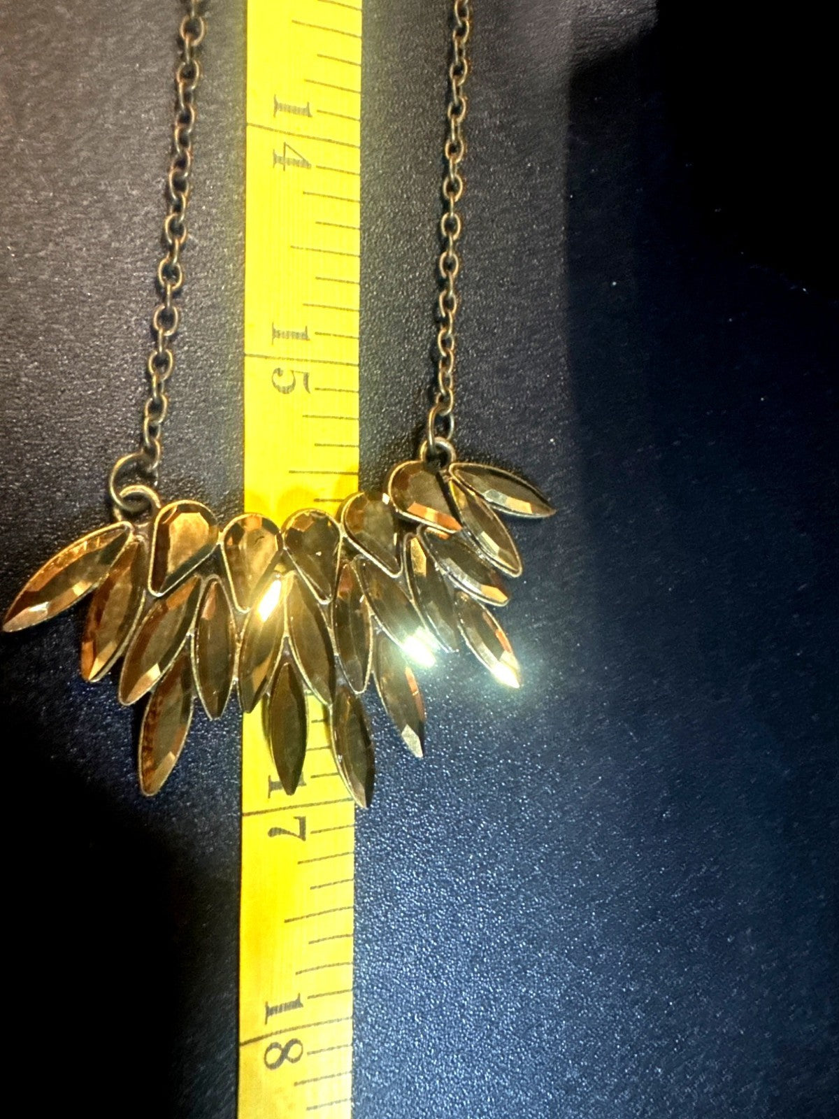 Paparazzi Gold-Tone Necklace & Earring Set With Leaf Drop Design